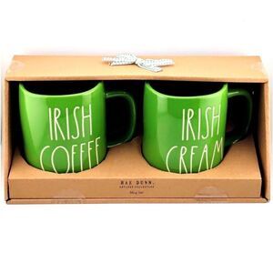 Rae Dunn Artisan Collection Irish Coffee and Cream Mug Set New in box